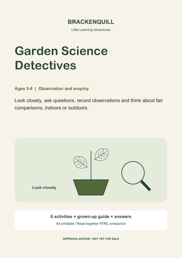 Garden Science Detectives educational pack cover preview