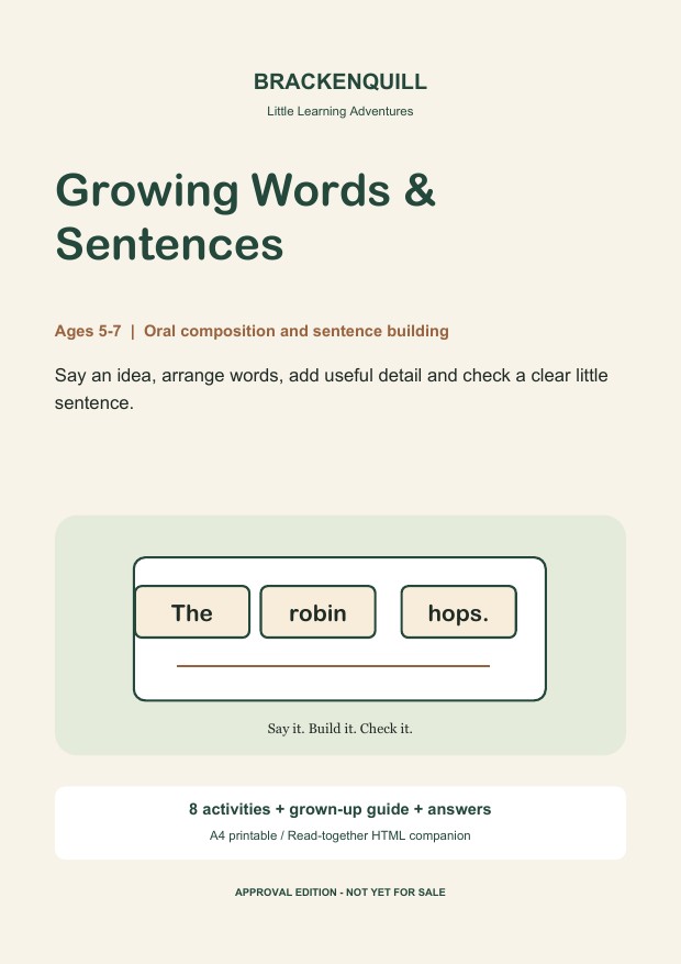 Growing Words & Sentences cover