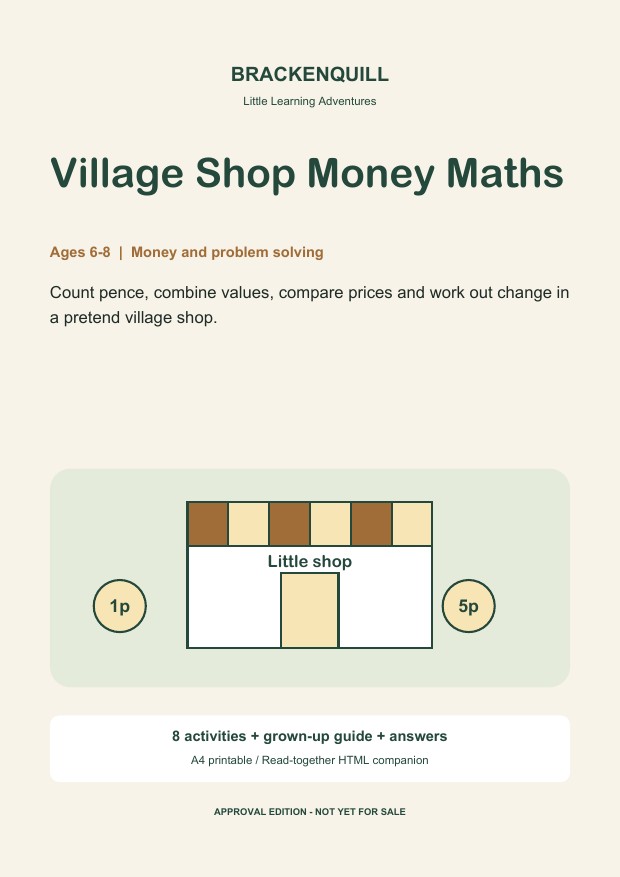 Village Shop Money Maths cover