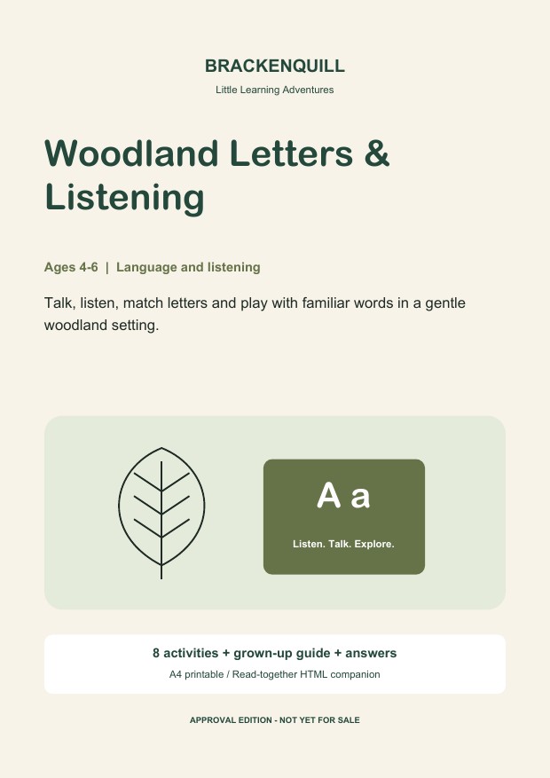 Woodland Letters & Listening cover